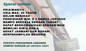 PT Rajawali Nusindo Buka Lowongan Kerja, Sampai 30 Oktober 2021