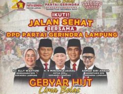 Prabowo Akan Hadiri Jalan Sehat Gerindra Lampung, Berikut Ini Rutenya