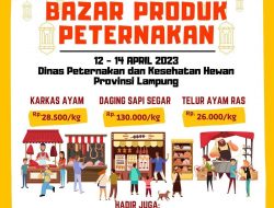 Disnakkeswan Lampung Segera Gelar Bazar Murah Produk Ternak
